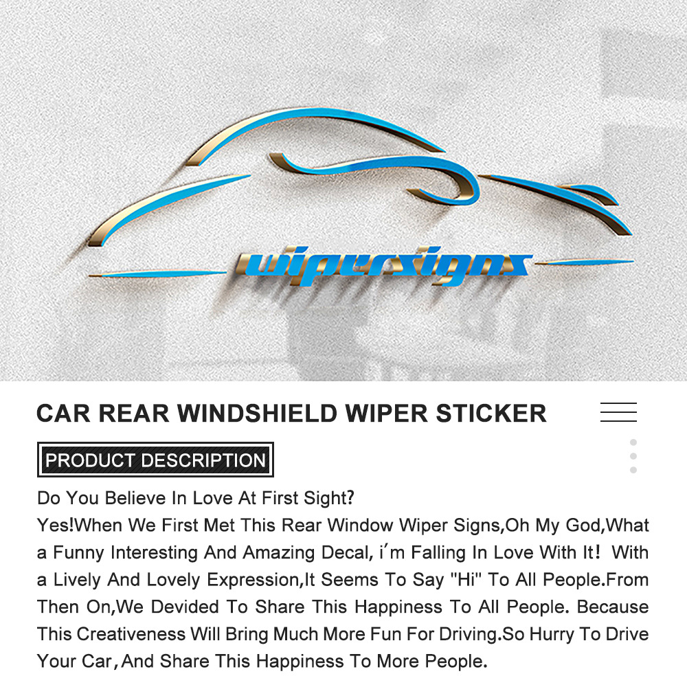 Foreign Trade Popular Halloween Wiper Stickers Removable Car Rear Window Wiper Stickers Car Bumper Stickers Decoration