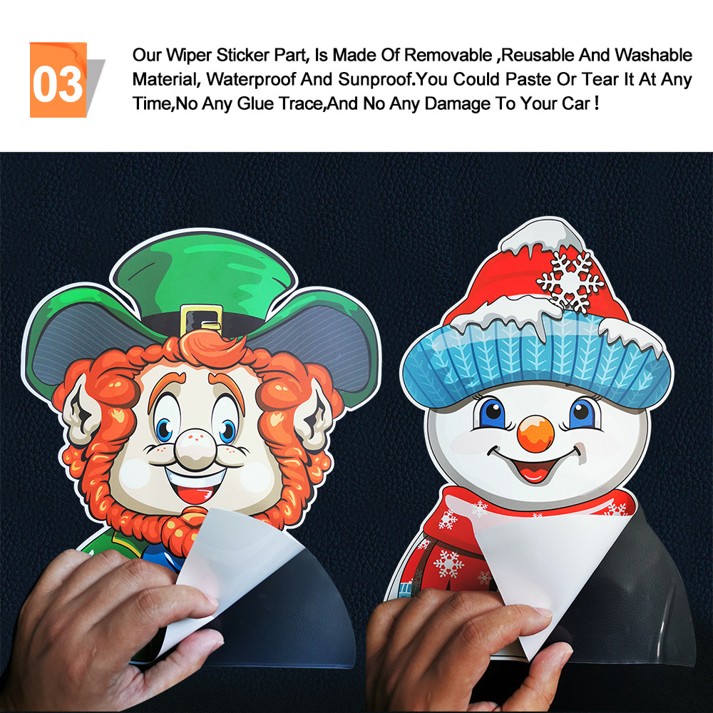 Foreign Trade Popular Halloween Wiper Stickers Removable Car Rear Window Wiper Stickers Car Bumper Stickers Decoration