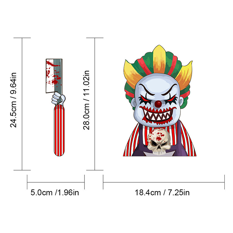 Foreign Trade Popular Halloween Wiper Stickers Removable Car Rear Window Wiper Stickers Car Bumper Stickers Decoration