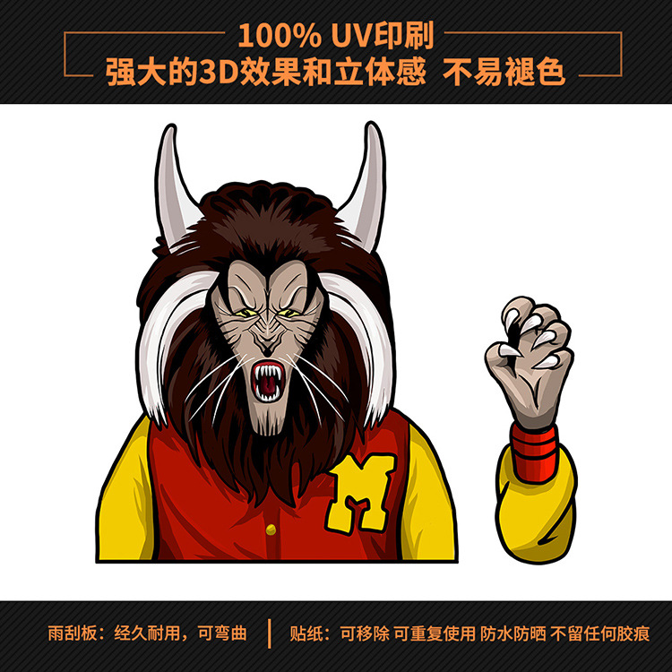 Foreign Trade Popular Halloween Wiper Stickers Removable Car Rear Window Wiper Stickers Car Bumper Stickers Decoration
