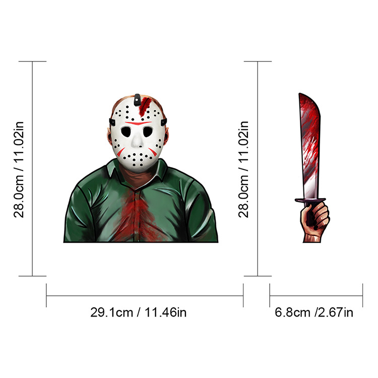 Foreign Trade Popular Halloween Wiper Stickers Removable Car Rear Window Wiper Stickers Car Bumper Stickers Decoration
