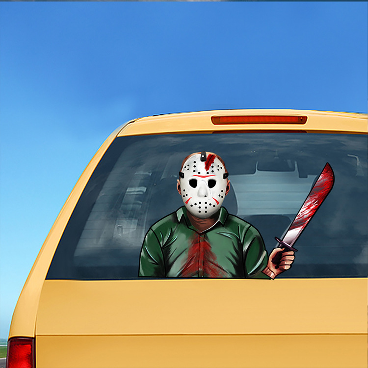 Foreign Trade Popular Halloween Wiper Stickers Removable Car Rear Window Wiper Stickers Car Bumper Stickers Decoration