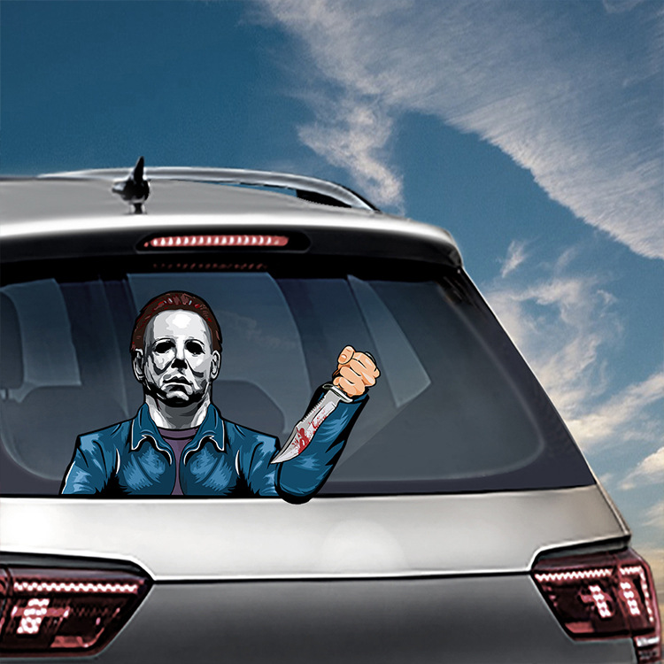 Foreign Trade Popular Halloween Wiper Stickers Removable Car Rear Window Wiper Stickers Car Bumper Stickers Decoration