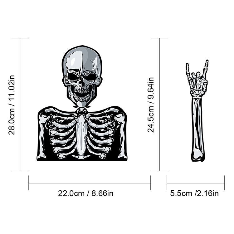 Foreign Trade Popular Halloween Wiper Stickers Removable Car Rear Window Wiper Stickers Car Bumper Stickers Decoration