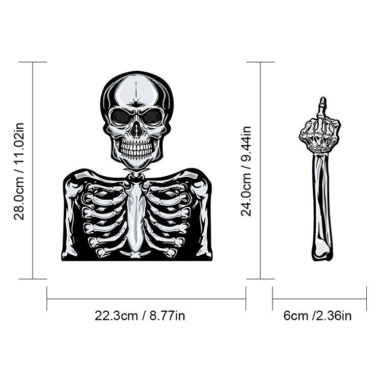 Foreign Trade Popular Halloween Wiper Stickers Removable Car Rear Window Wiper Stickers Car Bumper Stickers Decoration
