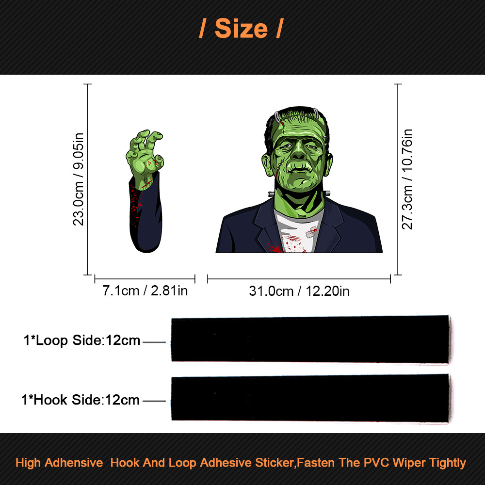 Foreign Trade Popular Halloween Wiper Stickers Removable Car Rear Window Wiper Stickers Car Bumper Stickers Decoration