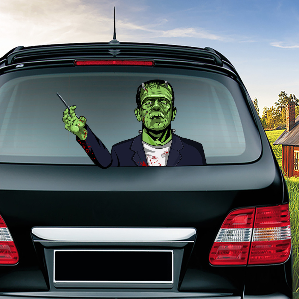 Foreign Trade Popular Halloween Wiper Stickers Removable Car Rear Window Wiper Stickers Car Bumper Stickers Decoration