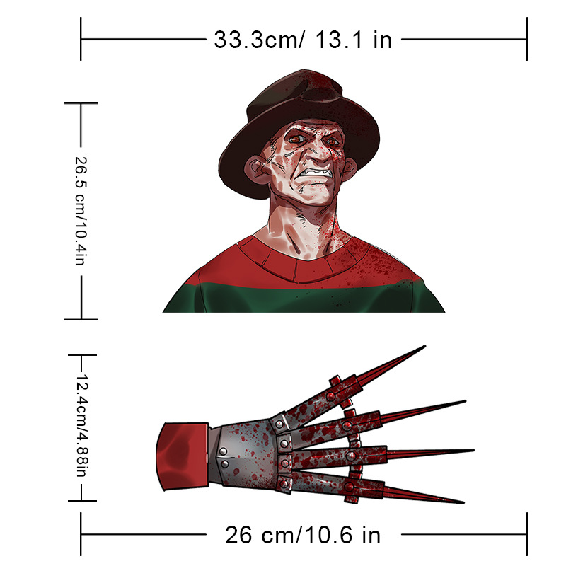 Foreign Trade Popular Halloween Wiper Stickers Removable Car Rear Window Wiper Stickers Car Bumper Stickers Decoration