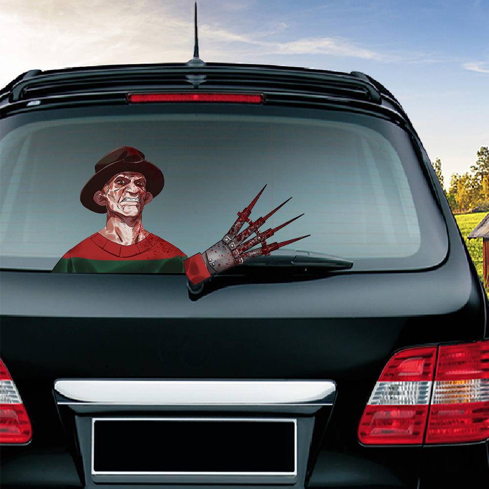 Foreign Trade Popular Halloween Wiper Stickers Removable Car Rear Window Wiper Stickers Car Bumper Stickers Decoration