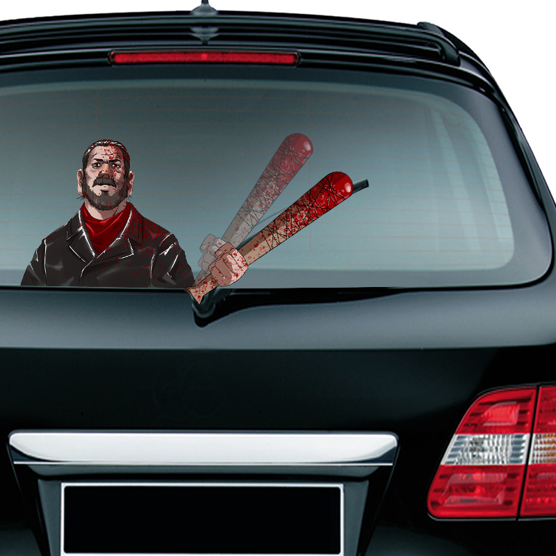 Foreign Trade Popular Halloween Wiper Stickers Removable Car Rear Window Wiper Stickers Car Bumper Stickers Decoration
