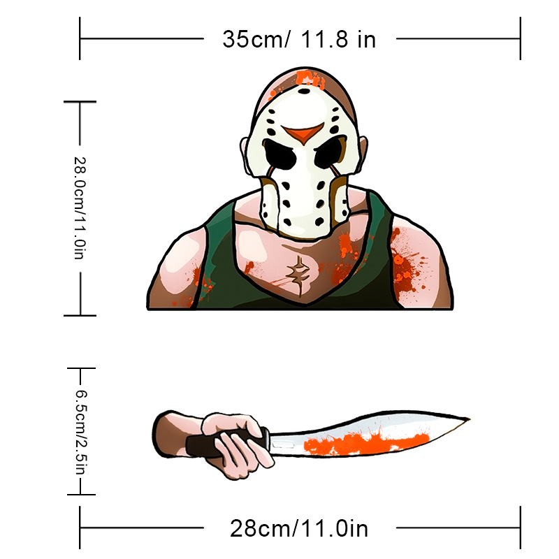 Foreign Trade Popular Halloween Wiper Stickers Removable Car Rear Window Wiper Stickers Car Bumper Stickers Decoration