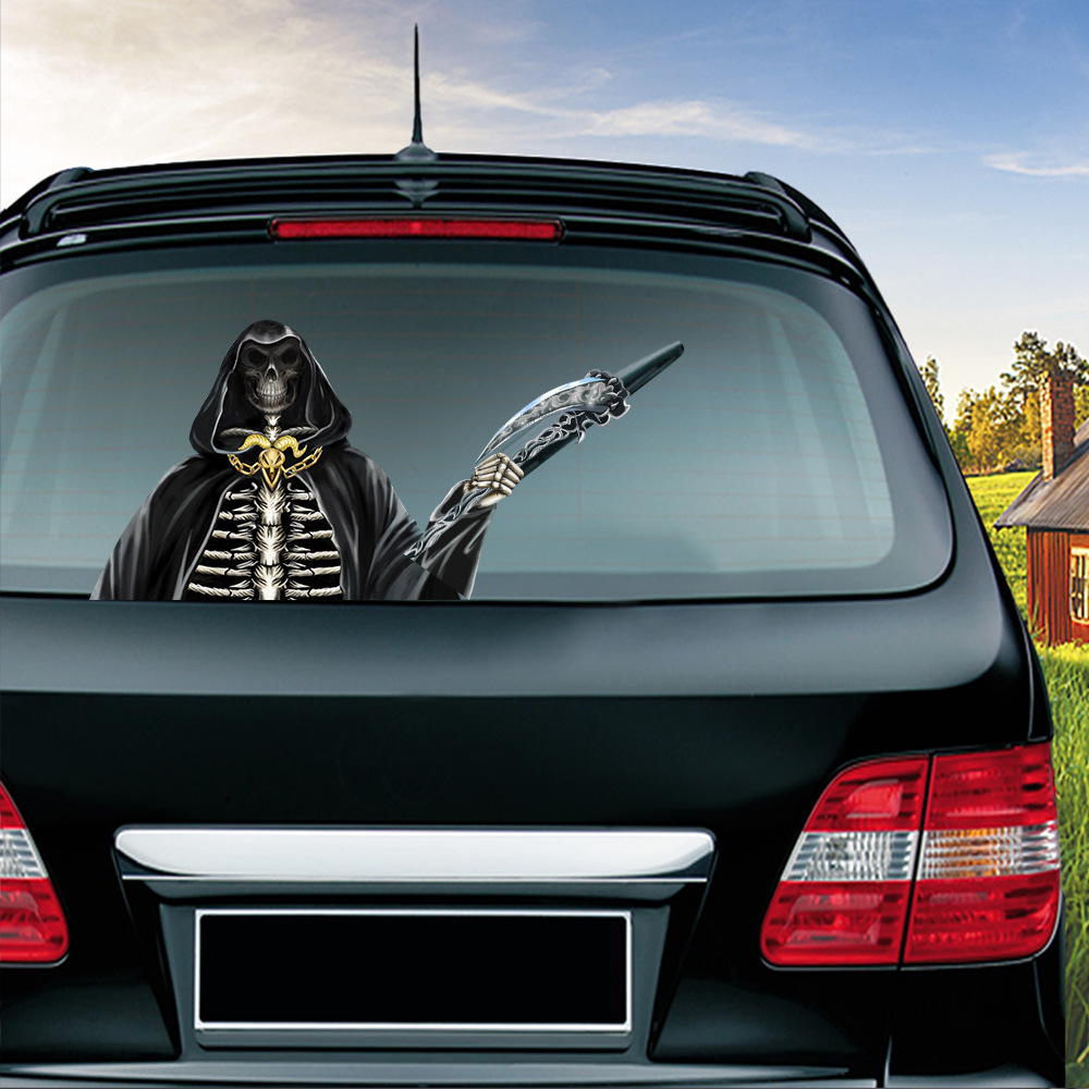 Foreign Trade Popular Halloween Wiper Stickers Removable Car Rear Window Wiper Stickers Car Bumper Stickers Decoration