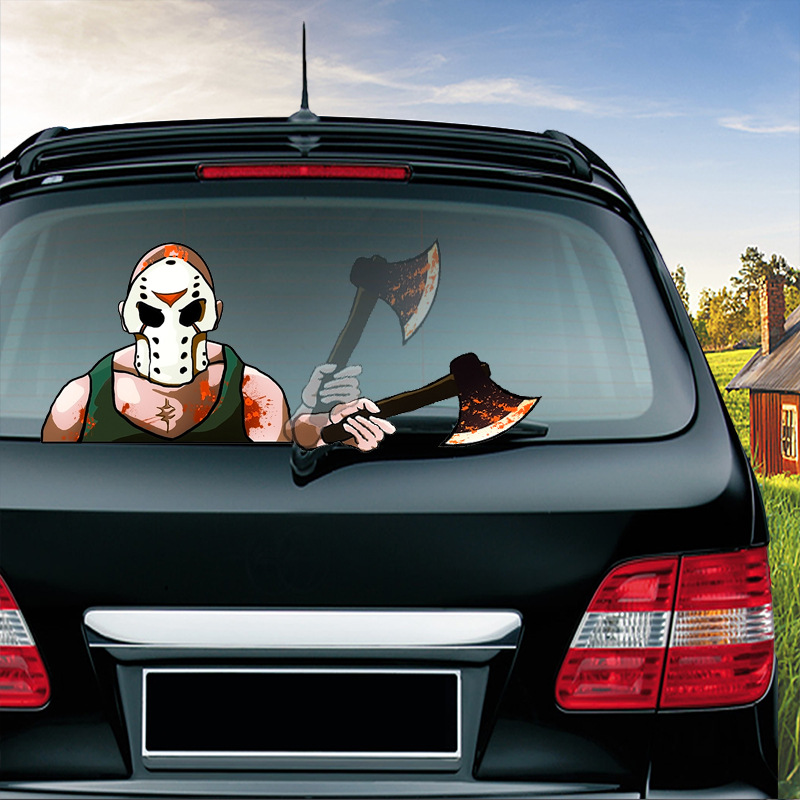 Foreign Trade Popular Halloween Wiper Stickers Removable Car Rear Window Wiper Stickers Car Bumper Stickers Decoration