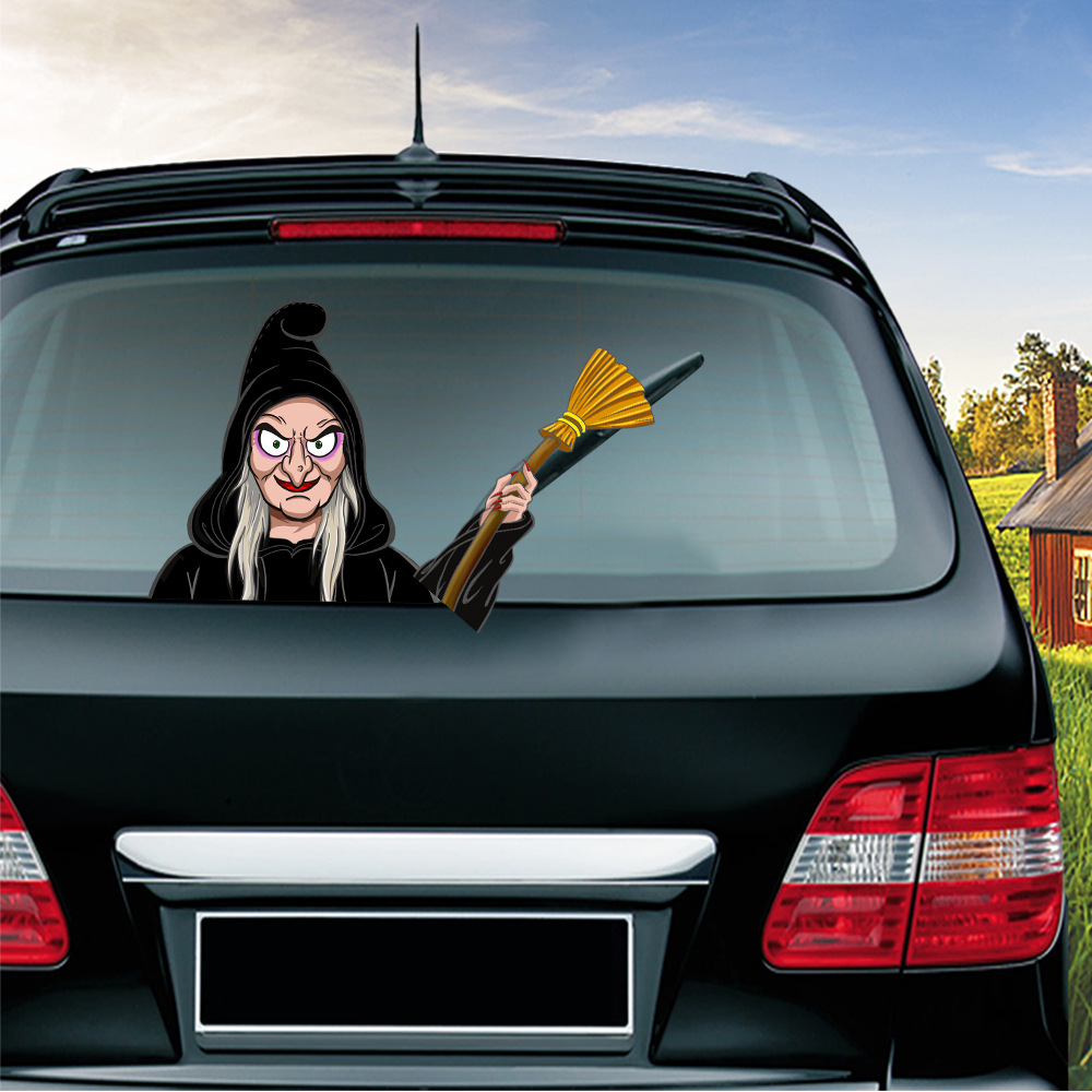 Foreign Trade Popular Halloween Wiper Stickers Removable Car Rear Window Wiper Stickers Car Bumper Stickers Decoration