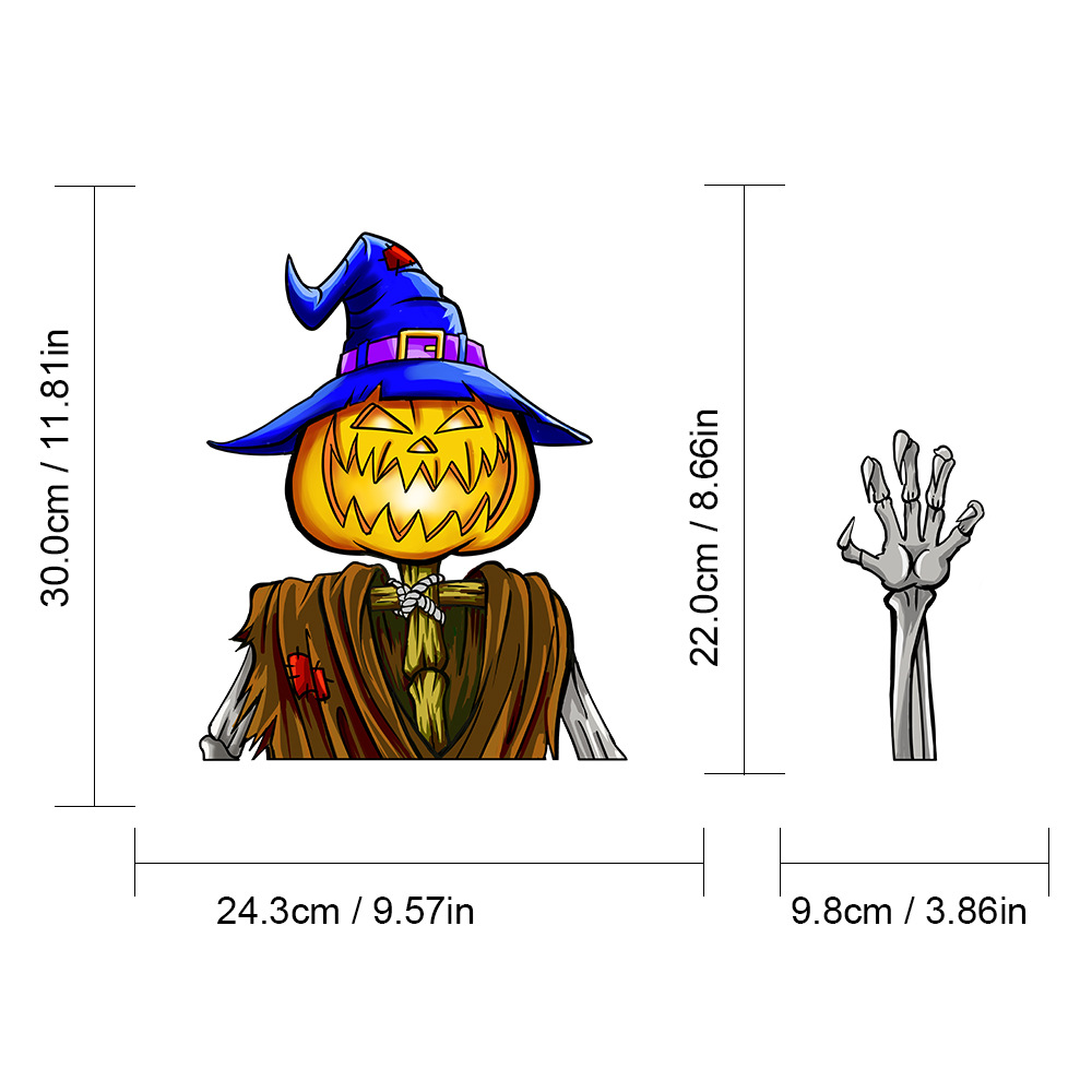Foreign Trade Popular Halloween Wiper Stickers Removable Car Rear Window Wiper Stickers Car Bumper Stickers Decoration