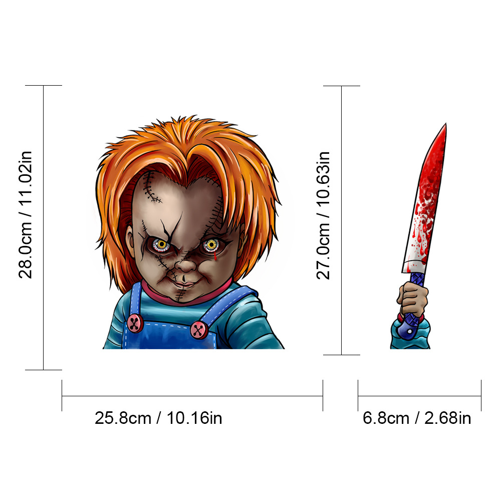 Foreign Trade Popular Halloween Wiper Stickers Removable Car Rear Window Wiper Stickers Car Bumper Stickers Decoration