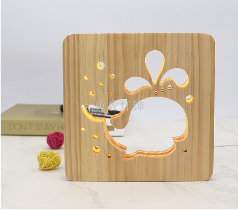 Cross-border products solid wood carving lovely whale table lamp creative gifts novelty small night lights support Cross-border products solid wood carving lovely whale table lamp creative gifts novelty small night lights support
