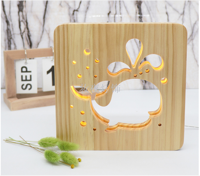 Cross-border products solid wood carving lovely whale table lamp creative gifts novelty small night lights support Cross-border products solid wood carving lovely whale table lamp creative gifts novelty small night lights support