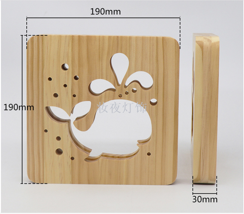 Cross-border products solid wood carving lovely whale table lamp creative gifts novelty small night lights support Cross-border products solid wood carving lovely whale table lamp creative gifts novelty small night lights support