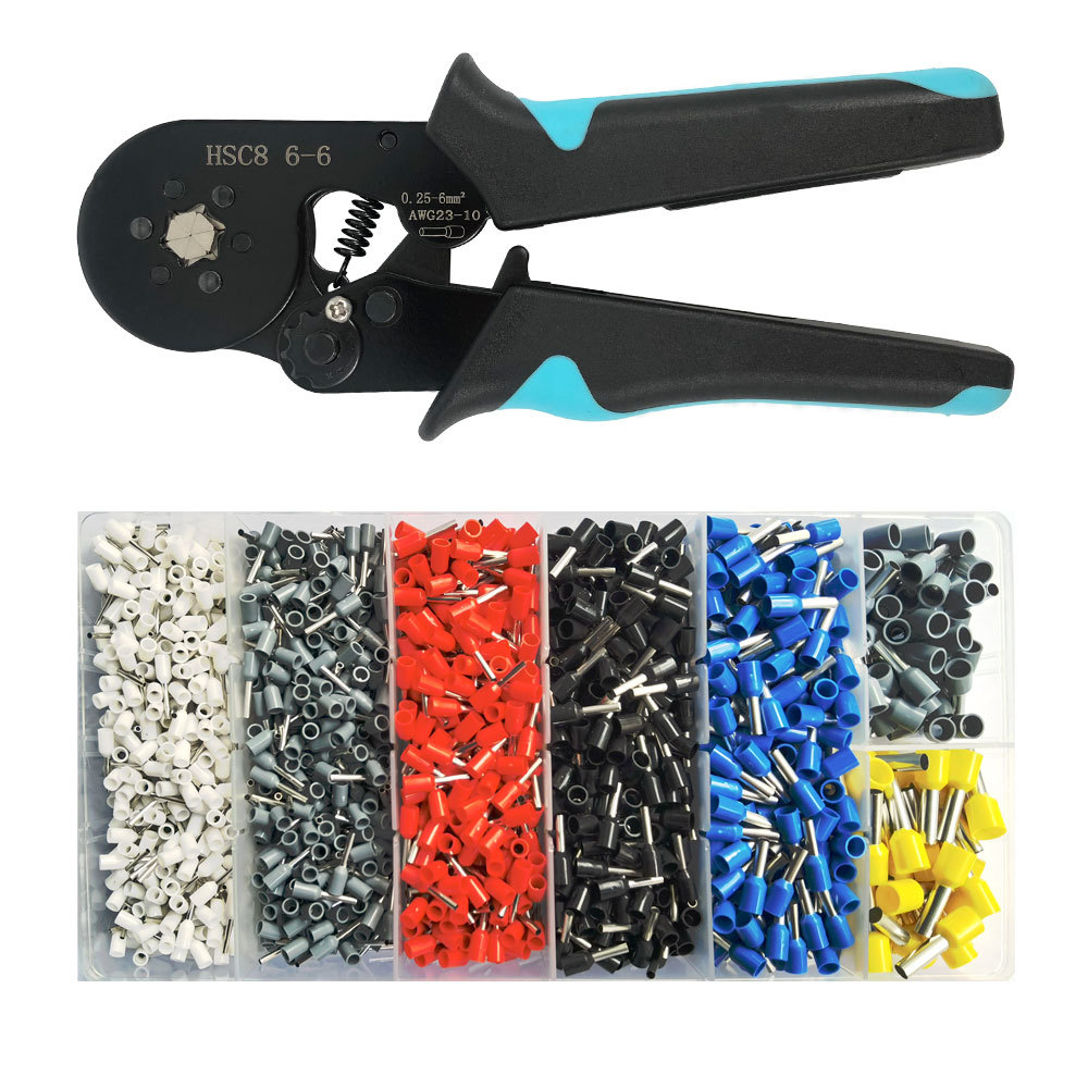 Factory Direct Sales Hcs8 6-6 Tube Type Terminal Crimping Pliers Set Multi-Specification Multifunction Pliers Press Plier