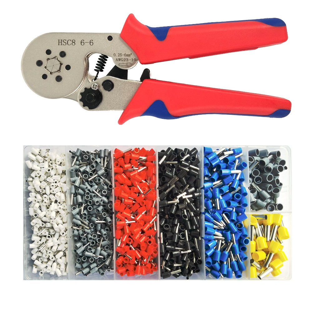 Factory Direct Sales Hcs8 6-6 Tube Type Terminal Crimping Pliers Set Multi-Specification Multifunction Pliers Press Plier