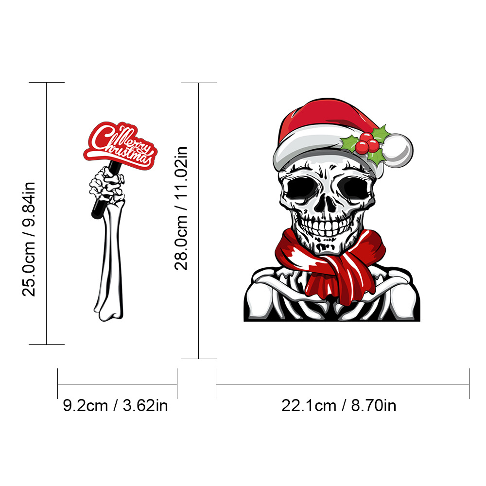 Foreign Trade Popular Santa Claus Wiper Stickers Removable Car Rear Window Wiper Stickers Car Bumper Stickers