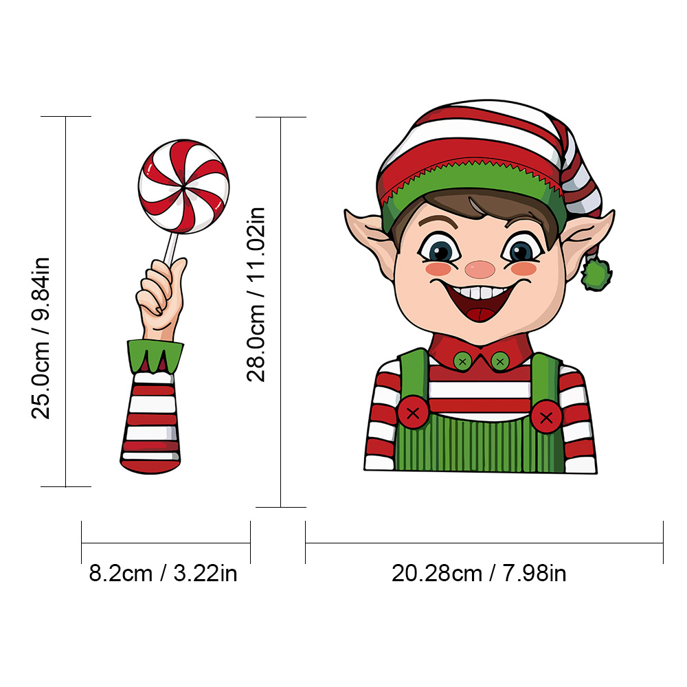 Foreign Trade Popular Santa Claus Wiper Stickers Removable Car Rear Window Wiper Stickers Car Bumper Stickers