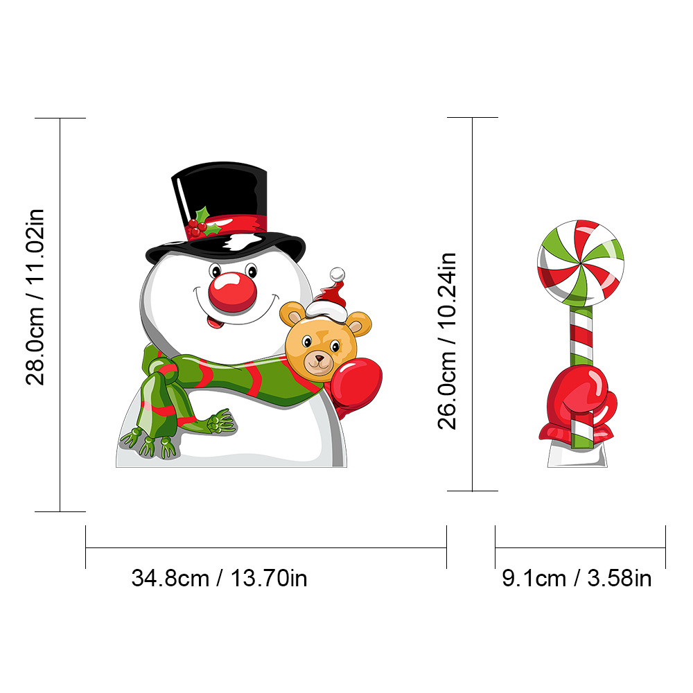 Foreign Trade Popular Santa Claus Wiper Stickers Removable Car Rear Window Wiper Stickers Car Bumper Stickers