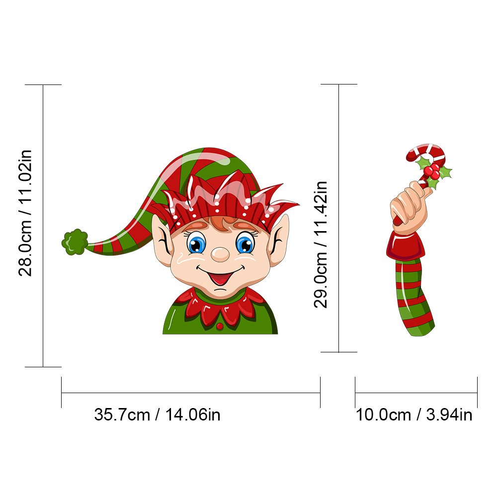 Foreign Trade Popular Santa Claus Wiper Stickers Removable Car Rear Window Wiper Stickers Car Bumper Stickers