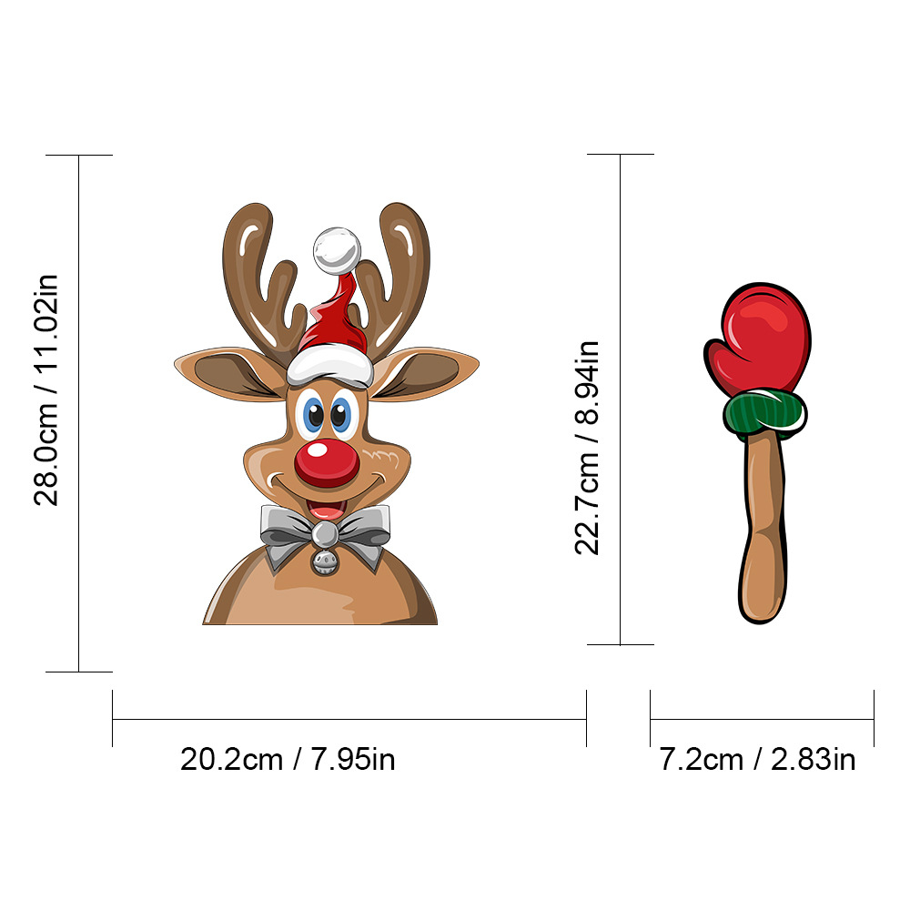 Foreign Trade Popular Santa Claus Wiper Stickers Removable Car Rear Window Wiper Stickers Car Bumper Stickers