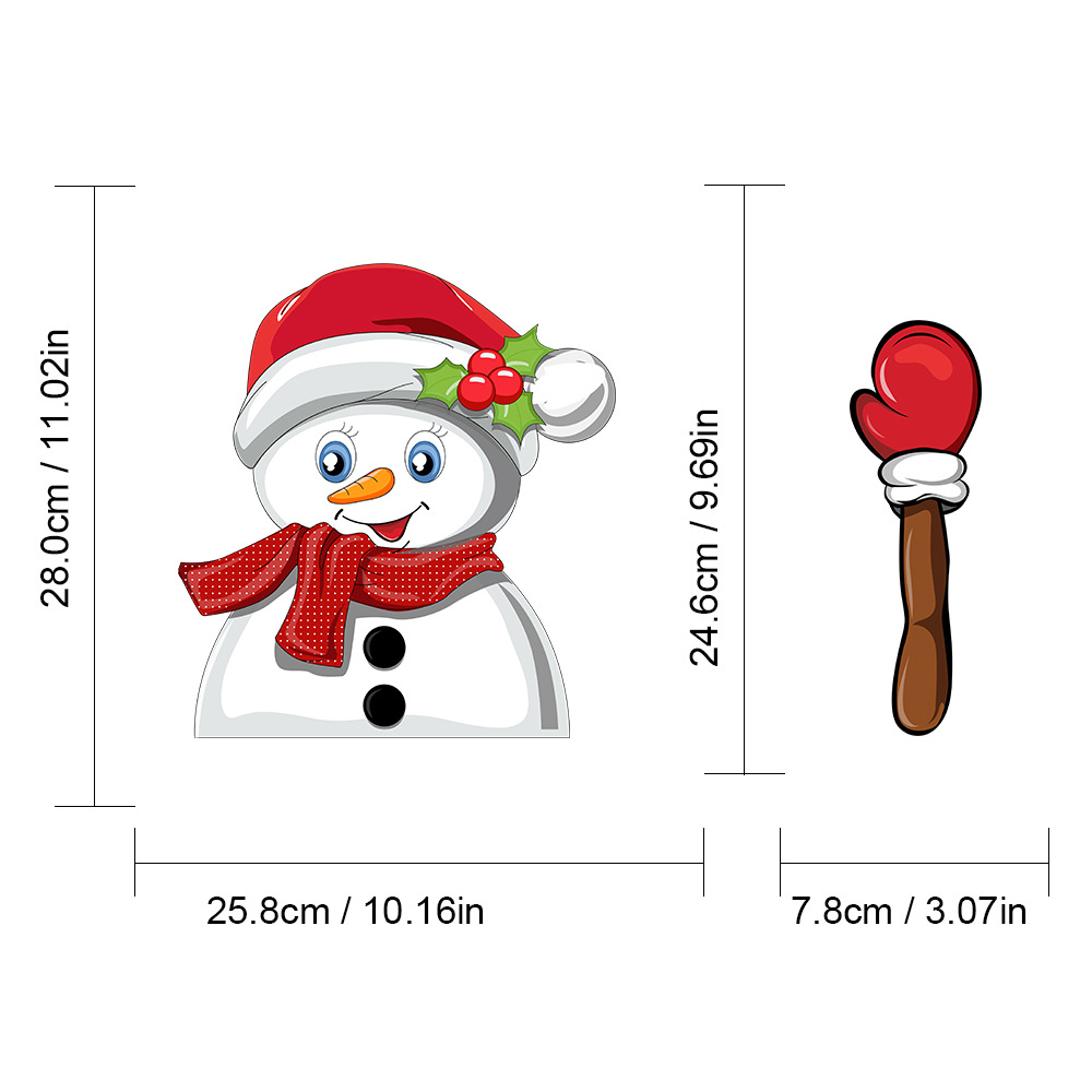 Foreign Trade Popular Santa Claus Wiper Stickers Removable Car Rear Window Wiper Stickers Car Bumper Stickers