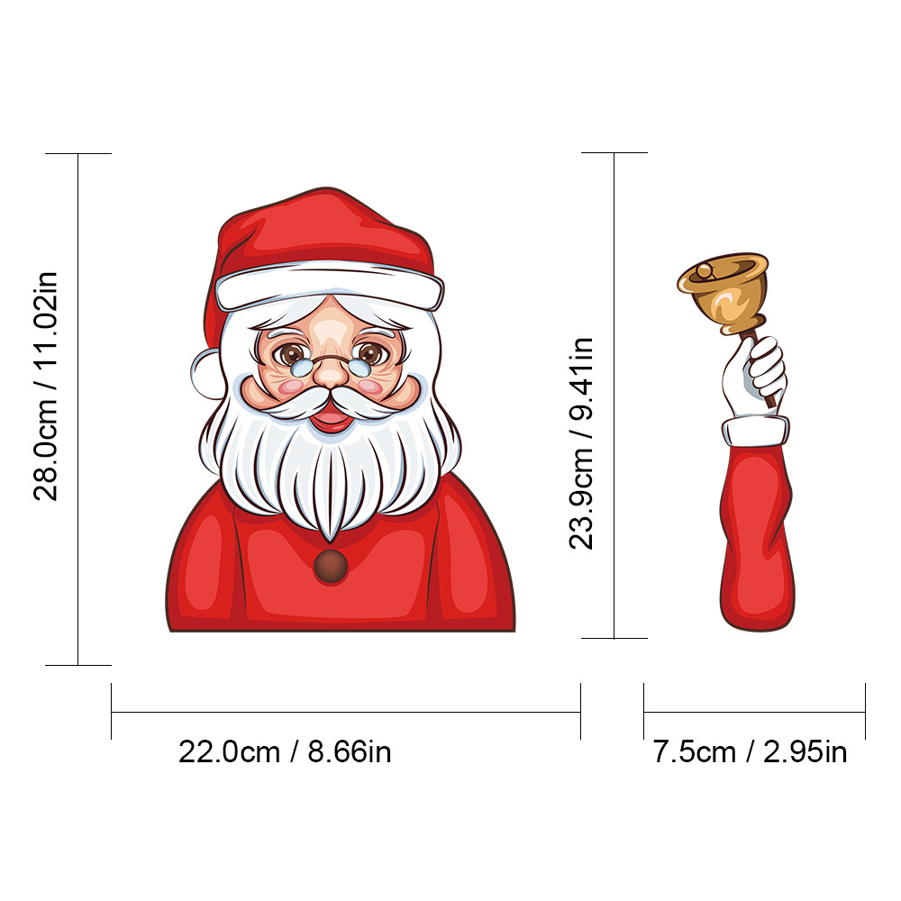 Foreign Trade Popular Santa Claus Wiper Stickers Removable Car Rear Window Wiper Stickers Car Bumper Stickers