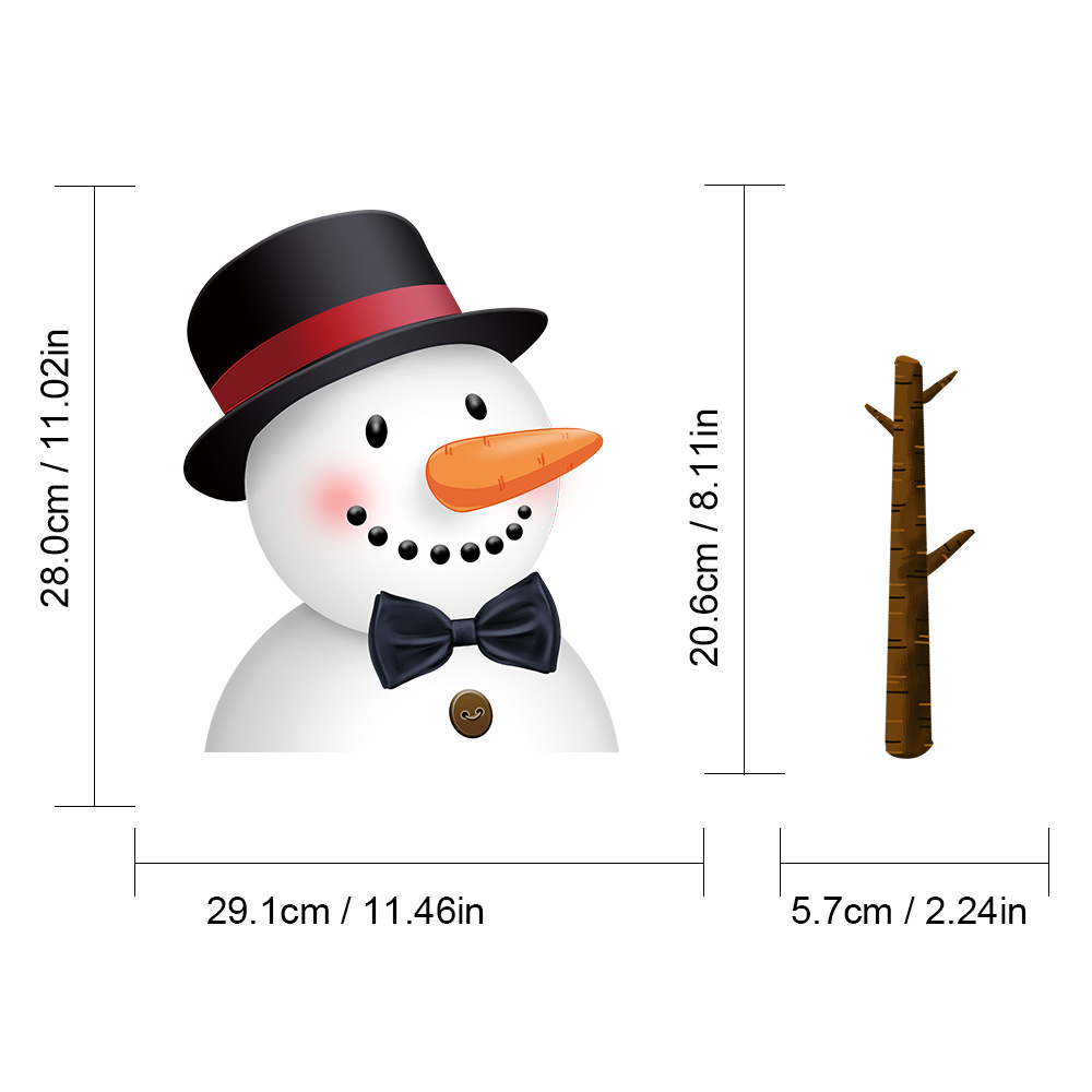 Foreign Trade Popular Santa Claus Wiper Stickers Removable Car Rear Window Wiper Stickers Car Bumper Stickers