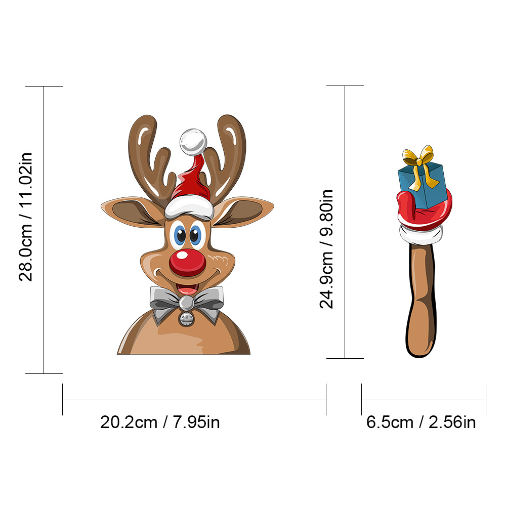 Foreign Trade Popular Santa Claus Wiper Stickers Removable Car Rear Window Wiper Stickers Car Bumper Stickers