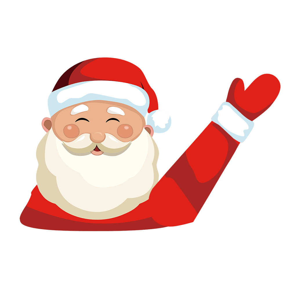 Foreign Trade Popular Santa Claus Wiper Stickers Removable Car Rear Window Wiper Stickers Car Bumper Stickers
