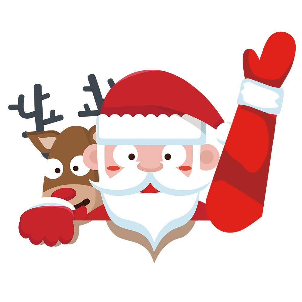 Foreign Trade Popular Santa Claus Wiper Stickers Removable Car Rear Window Wiper Stickers Car Bumper Stickers