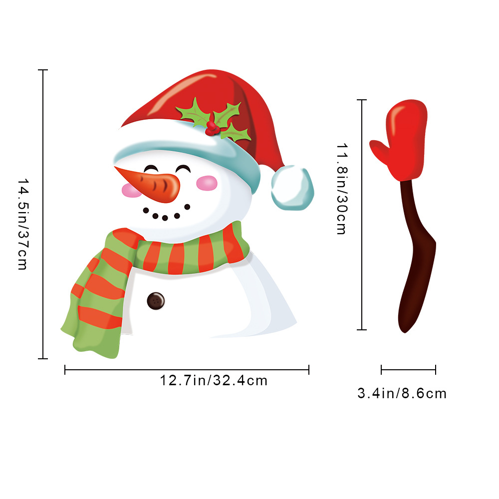 Foreign Trade Popular Santa Claus Wiper Stickers Removable Car Rear Window Wiper Stickers Car Bumper Stickers