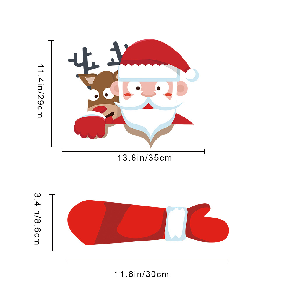 Foreign Trade Popular Santa Claus Wiper Stickers Removable Car Rear Window Wiper Stickers Car Bumper Stickers