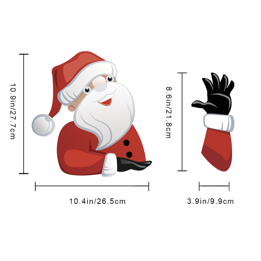 Foreign Trade Popular Santa Claus Wiper Stickers Removable Car Rear Window Wiper Stickers Car Bumper Stickers