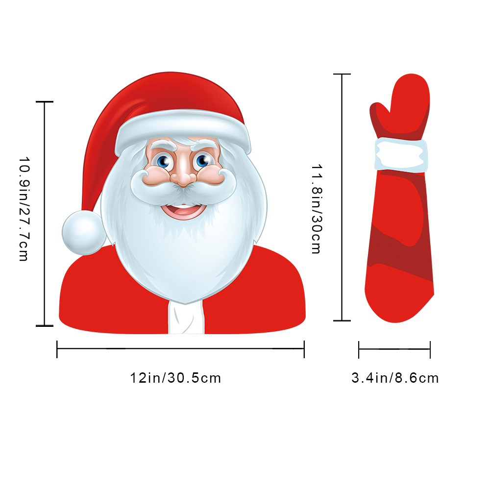 Foreign Trade Popular Santa Claus Wiper Stickers Removable Car Rear Window Wiper Stickers Car Bumper Stickers