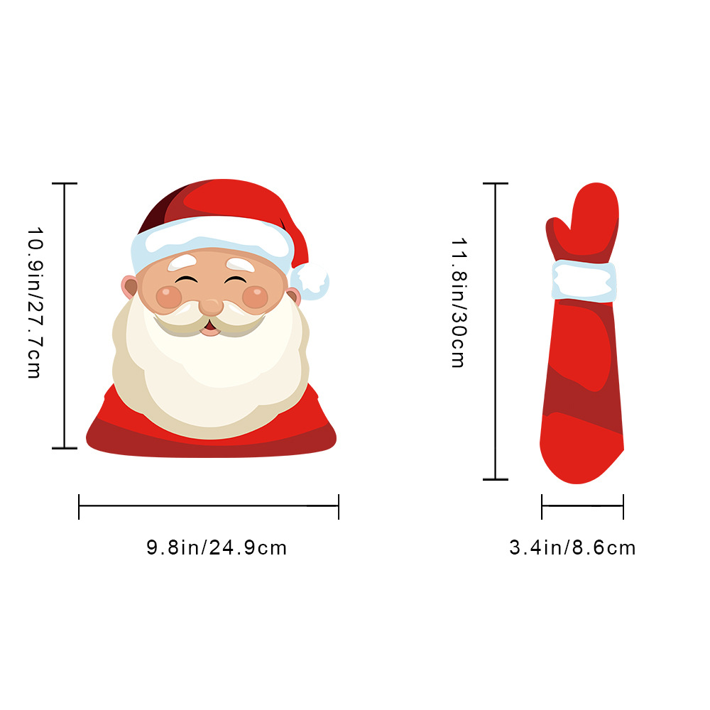 Foreign Trade Popular Santa Claus Wiper Stickers Removable Car Rear Window Wiper Stickers Car Bumper Stickers