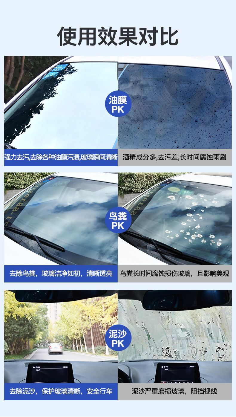 Car Windshield Washer Fluid Solid Auto Glass Cleaner Summer Car Wiper Refined Super Concentrated Pack Windshield Washer Fluid Cleaning Agent Effervescent Tablets