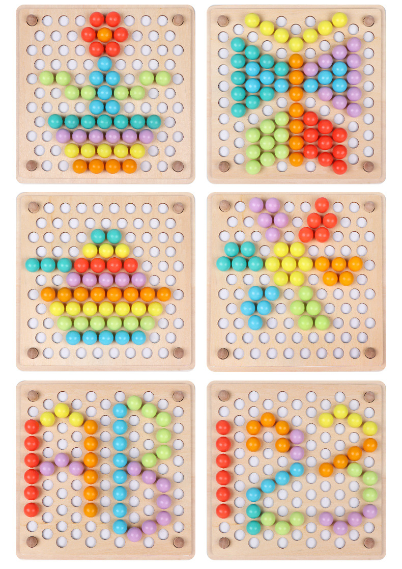 Montessori Early Education Practice Chopsticks Clipping Beads Game Baby Puzzle Fine Motor Training Puzzle Toys