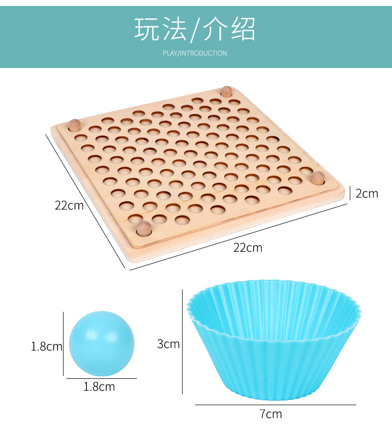Montessori Early Education Practice Chopsticks Clipping Beads Game Baby Puzzle Fine Motor Training Puzzle Toys