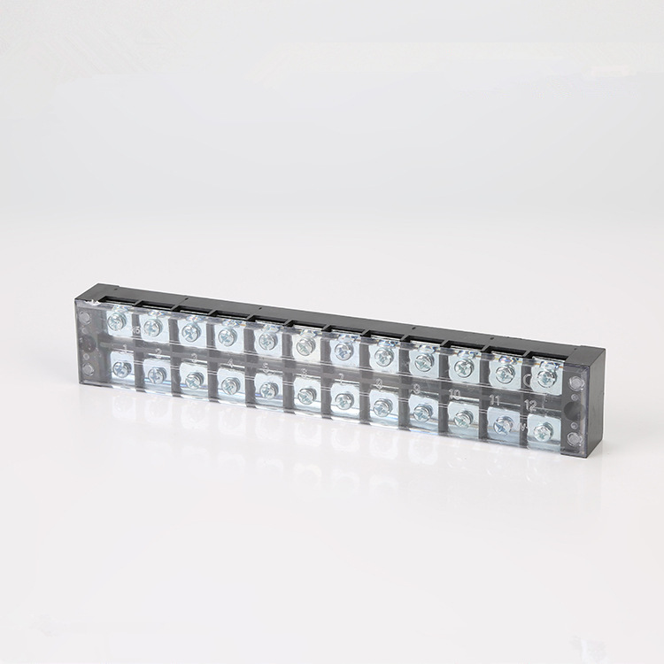 [Factory Direct Sales] Wire Terminal Connector TB-4512L 12P 45A Fixed Power Strip Iron Sheet