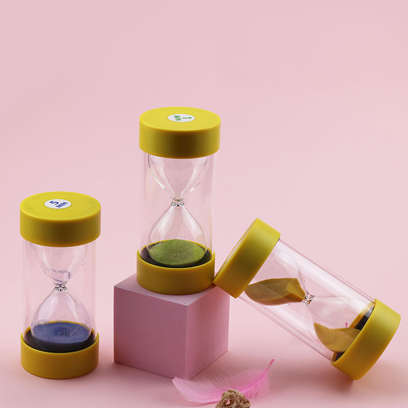 Support 3/5/10/30 Minutes Children&#039;s Toy Timer Creative Decoration round Cover Plastic Hourglass