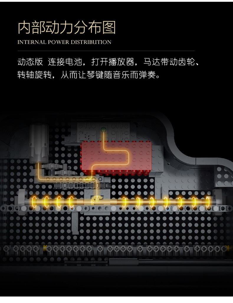 Xinyu Piano Dream Homesick Bluetooth APP is connected to play and sing motor toys gift Assembly Blocks small particles