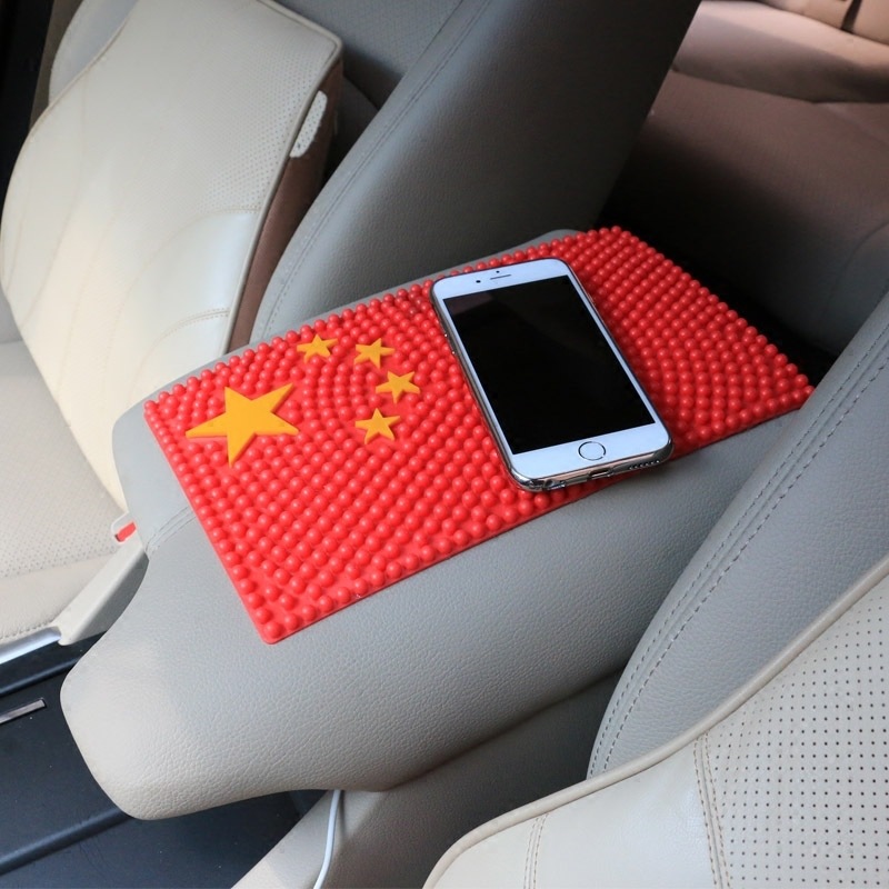 On Board Non Slip Mat National Flag Sign Anti-Slip Mat for Car Mobile Phone Anti-Slip Pad Armrest Box Non-Slip Mat Non-Slip Mat Car