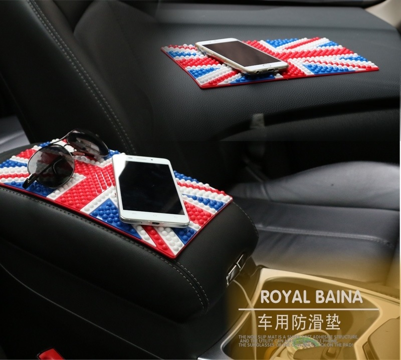 On Board Non Slip Mat National Flag Sign Anti-Slip Mat for Car Mobile Phone Anti-Slip Pad Armrest Box Non-Slip Mat Non-Slip Mat Car