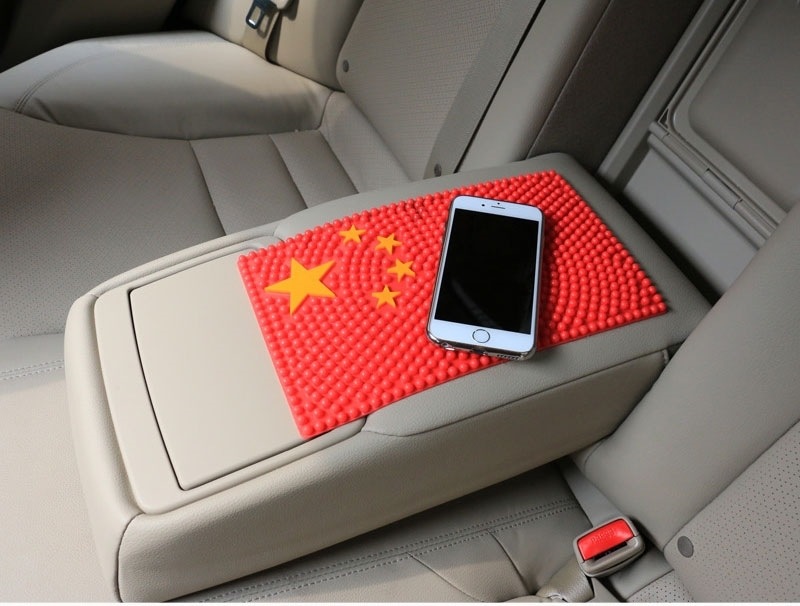 On Board Non Slip Mat National Flag Sign Anti-Slip Mat for Car Mobile Phone Anti-Slip Pad Armrest Box Non-Slip Mat Non-Slip Mat Car